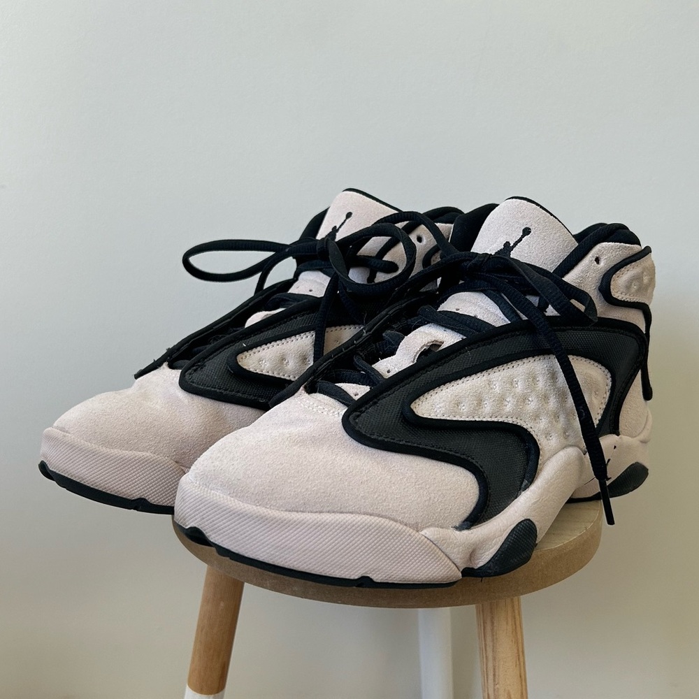 Pink and Black Jordan Basketball Shoes